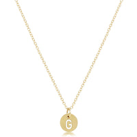 Classic Gold Necklace with Disc Initial Charm