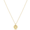 Classic Gold Necklace with Disc Initial Charm