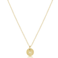 Classic Gold Necklace with Disc Initial Charm