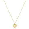 Classic Gold Necklace with Disc Initial Charm