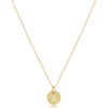 Classic Gold Necklace with Disc Initial Charm