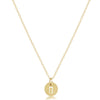 Classic Gold Necklace with Disc Initial Charm