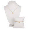 Classic Gold 2mm Bead Bracelet with Disc Initial Charm