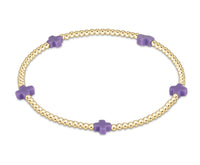 Signature Cross Gold 2mm Beaded Bracelet
