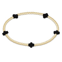 Signature Cross Gold 2mm Beaded Bracelet
