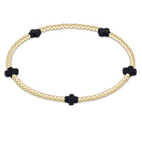 Signature Cross Gold 2mm Beaded Bracelet