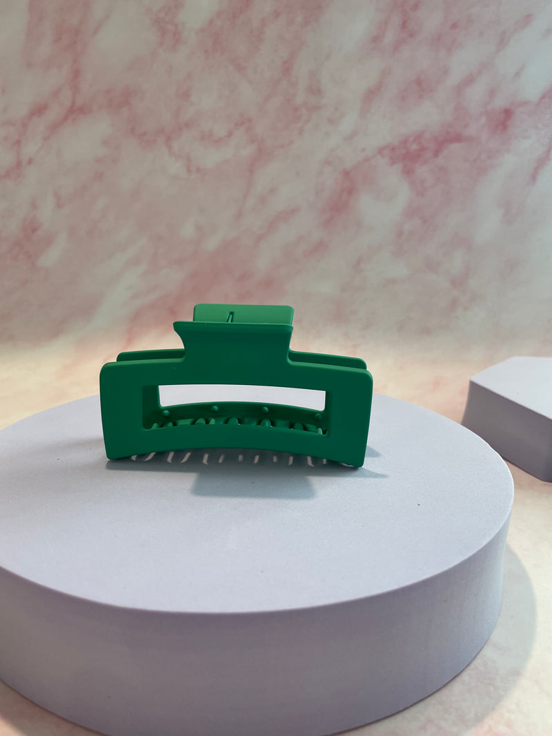 Green Matte Hair Claw