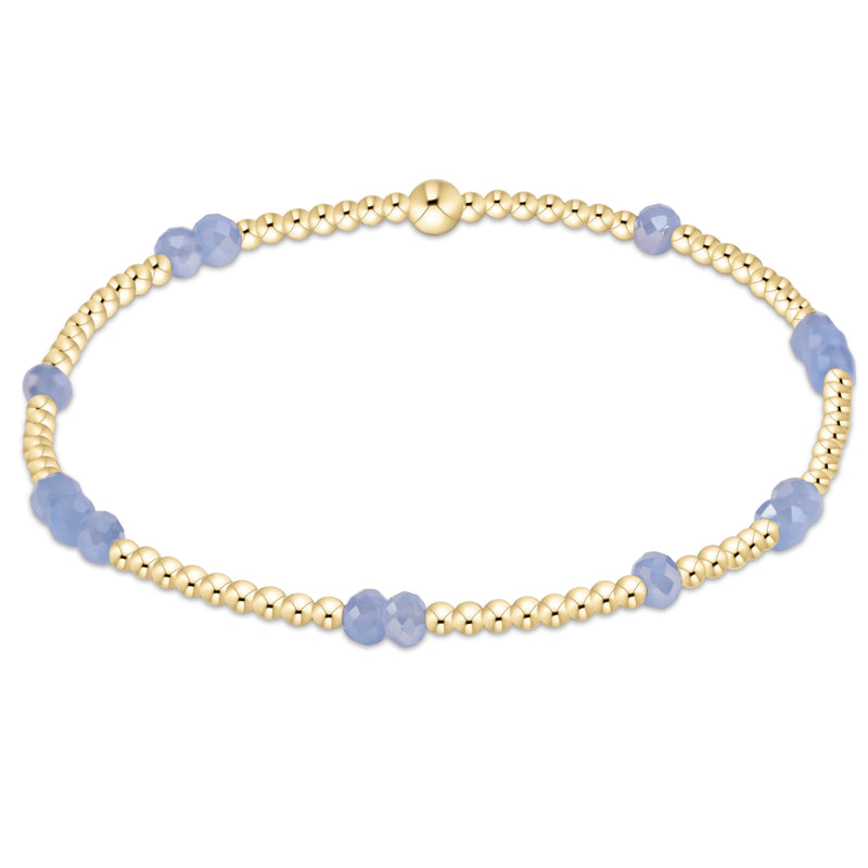 Gameday Flirty Hope Unwritten Bracelet - Light Blue by eNewton — 14kt gold-filled with light blue crystals, at Adelyne's Boutique & Gifts in Tomball, Texas