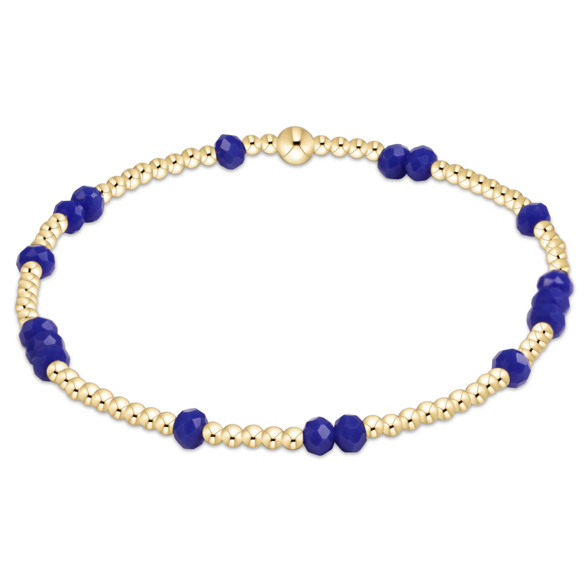 Gameday Flirty Hope Unwritten Bracelet - Blue by eNewton — 14kt gold-filled with royal blue crystals, at Adelyne's Boutique & Gifts in Tomball, Texas