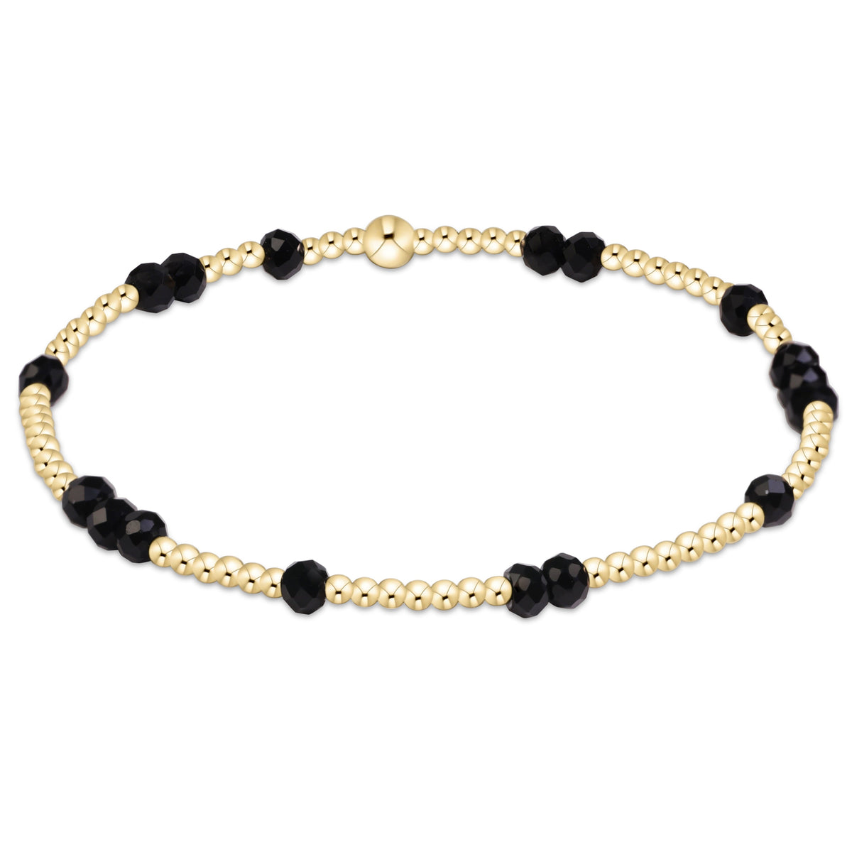 Gameday Flirty Hope Unwritten Bracelet - Black by eNewton — 14kt gold-filled with black crystals, at Adelyne's Boutique & Gifts in Tomball, Texas