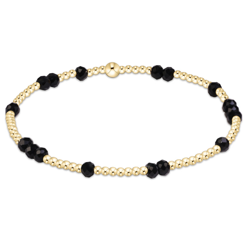 Gameday Flirty Hope Unwritten Bracelet - Black by eNewton — 14kt gold-filled with black crystals, at Adelyne's Boutique & Gifts in Tomball, Texas