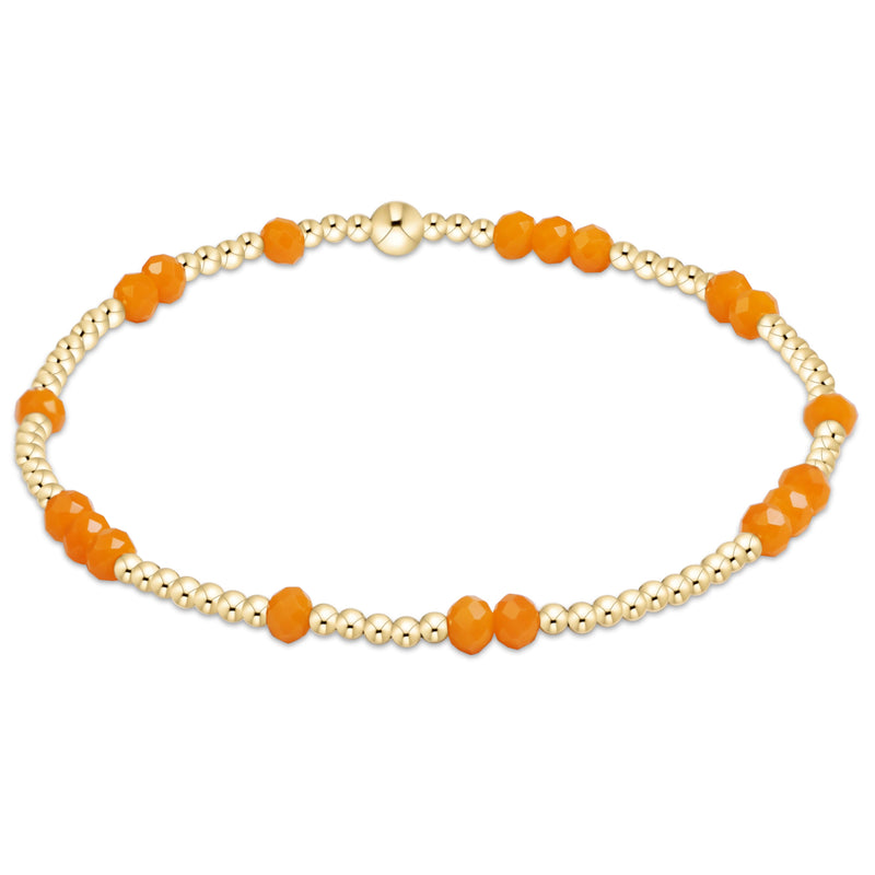 Gameday Flirty Hope Unwritten Bracelet - Orange by eNewton — 14kt gold-filled with orange crystals, at Adelyne's Boutique & Gifts in Tomball, Texas