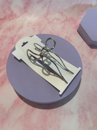 Silver Bow Hair Clip