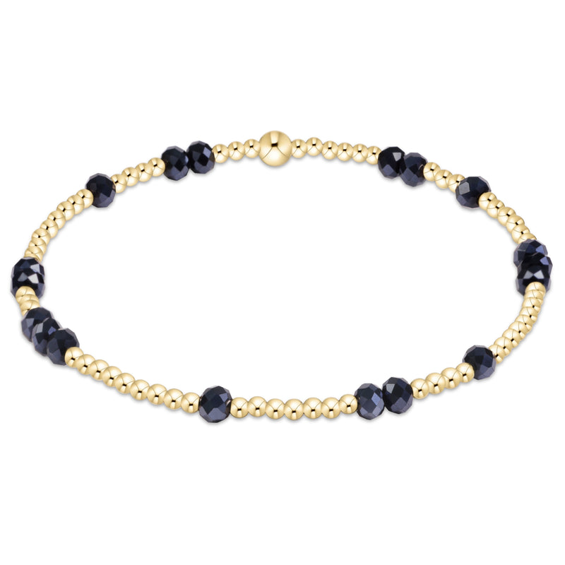Gameday Flirty Hope Unwritten Bracelet - Navy by eNewton — 14kt gold-filled with navy crystals, at Adelyne's Boutique & Gifts in Tomball, Texas