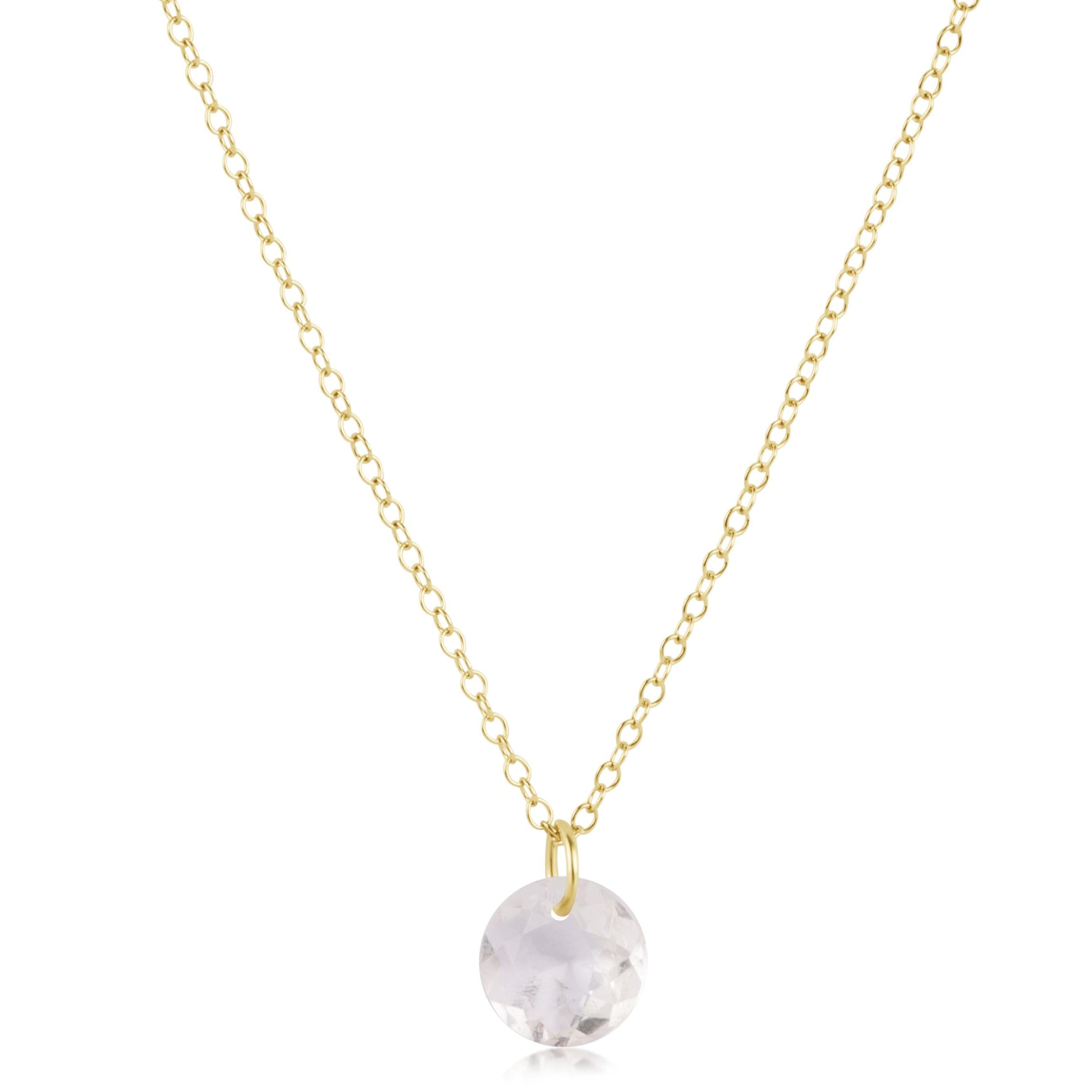 16" necklace gold - reflection small charm