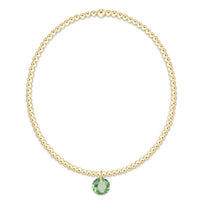 classic gold 2mm bracelet - reflection charm