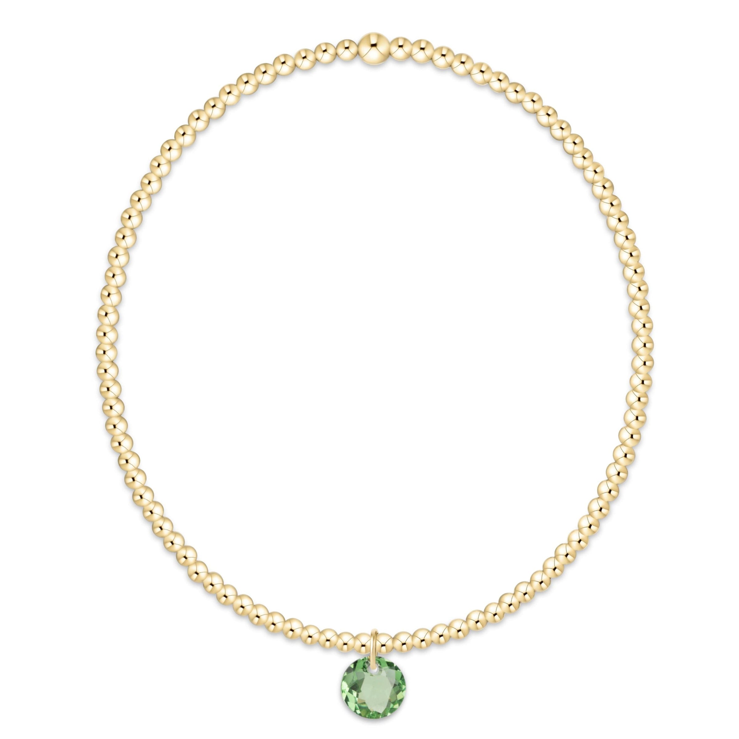 classic gold 2mm bracelet - reflection charm