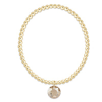 classic gold 3mm bracelet - reflection charm