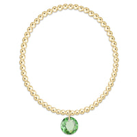 classic gold 3mm bracelet - reflection charm