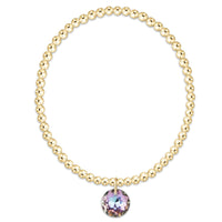 classic gold 3mm bracelet - reflection charm