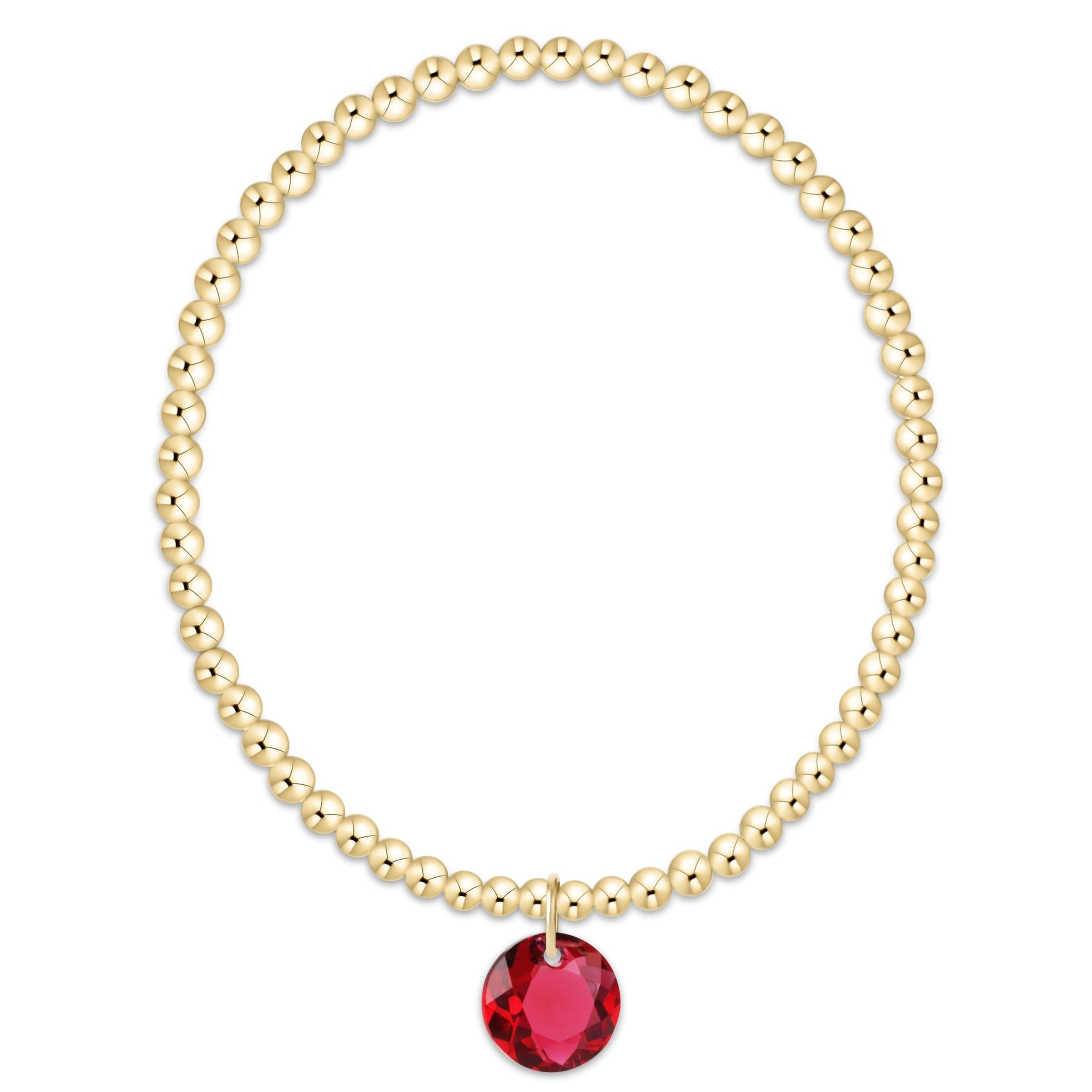 classic gold 3mm bracelet - reflection charm