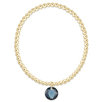 classic gold 3mm bracelet - reflection charm