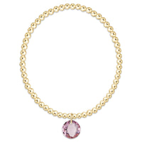 classic gold 3mm bracelet - reflection charm