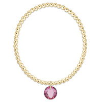 classic gold 3mm bracelet - reflection charm