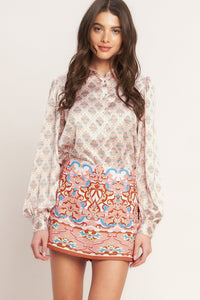MOROCCAN MUSE PINK WOVEN SKORT