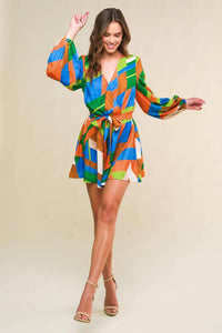 THIS IS YOUR SIGN WOVEN ROMPER