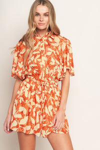 TIMELESS GRACE WOVEN ROMPER