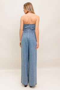 URBAN HARNESS DENIM JUMPSUIT