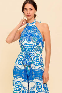 CROSS YOUR MIND WOVEN JUMPSUIT