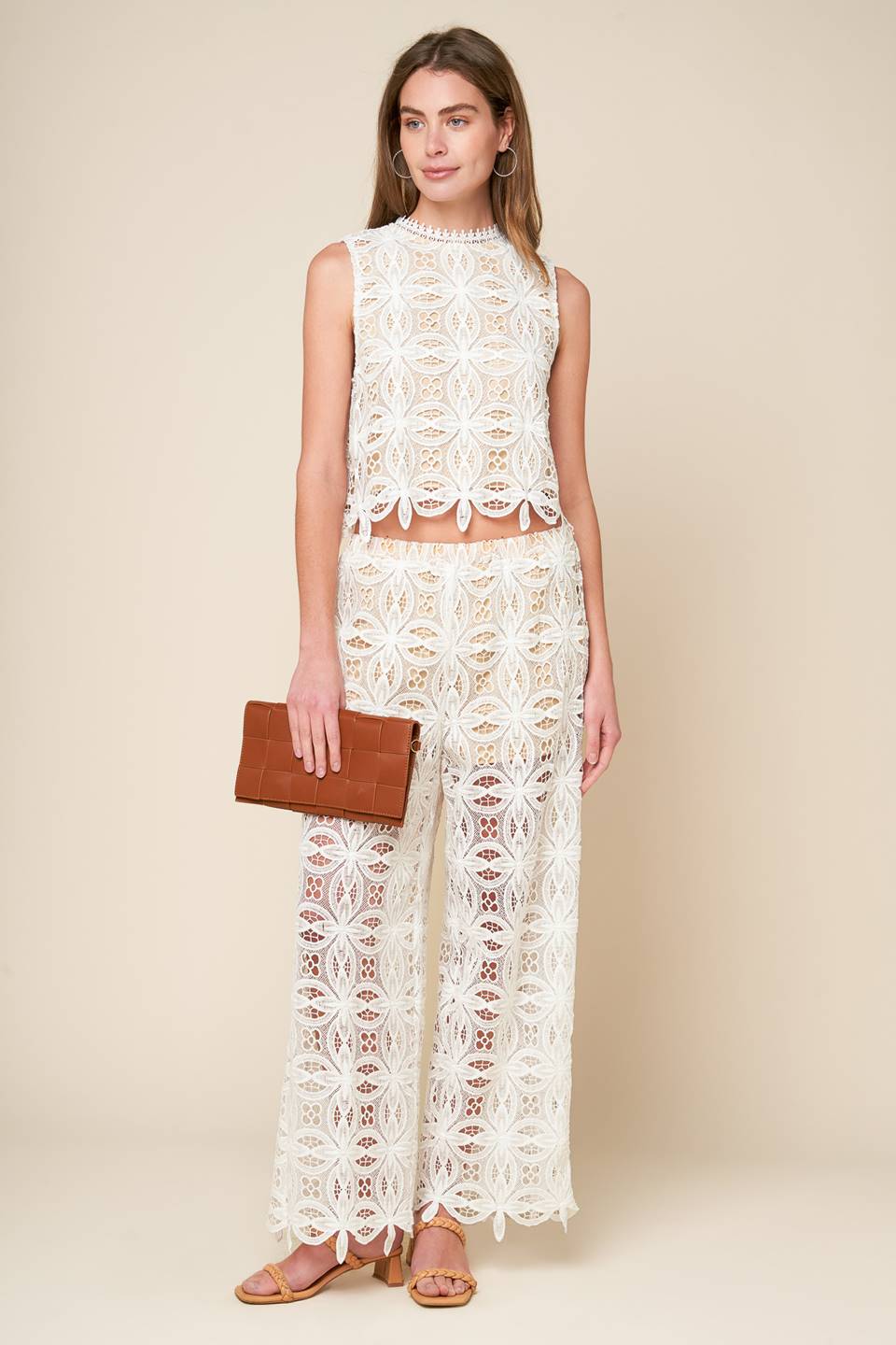 MEMORABLE FLIRT WOVEN LACE PANTS