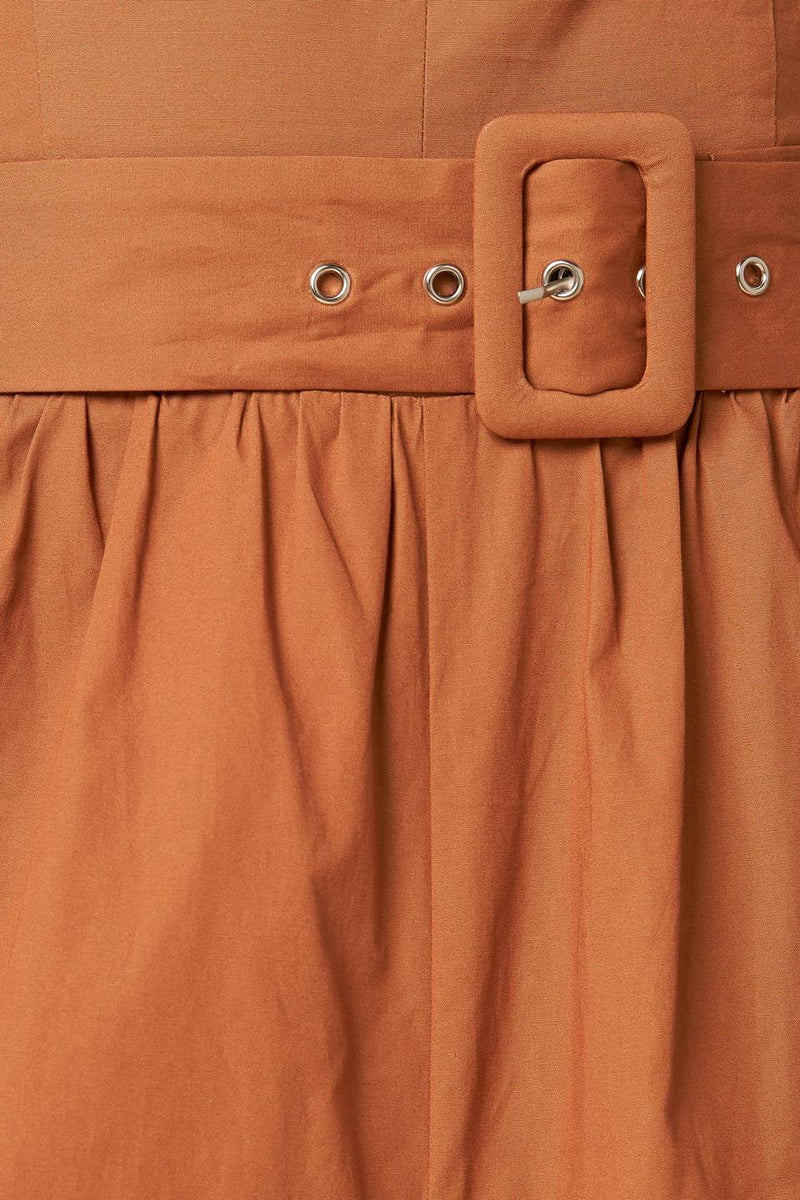 ELEVATED ICON BROWN WOVEN JUMPSUIT