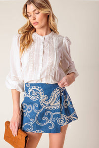 CARA LA FRANCE WOVEN SKORT