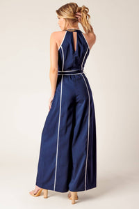 LAYTON NAVY WOVEN MAXI DRESS