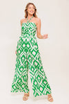 ANGELIC TOUCH GREEN WOVEN JUMPSUIT