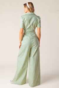 COUNT ME IN OLIVE WOVEN JUMPSUIT