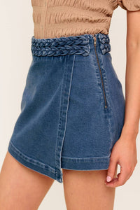 FRENCH MOSS DENIM SKORT
