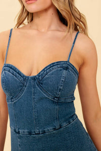 THE WAY TO LOVE DENIM SKORT ROMPER