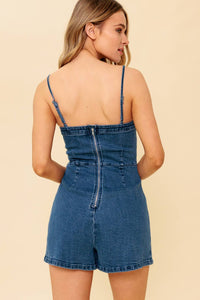 THE WAY TO LOVE DENIM SKORT ROMPER