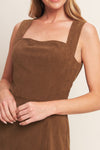 BROWN CODE CORDUROY ROMPER
