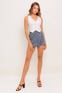 OCEAN BLISS DENIM SKORT