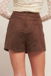 WESTERN ROMANCE FAUX SUEDE SKORT