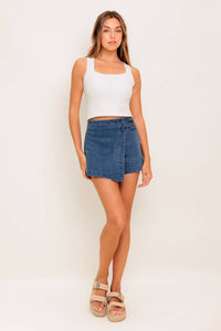 WILD BLUE MORNINGS DENIM SKORT