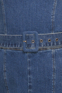 EXPERT SWEETNESS MEDIUM INDIGO DENIM JUMPSUIT