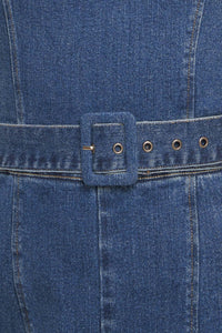 EXPERT SWEETNESS MEDIUM INDIGO DENIM JUMPSUIT