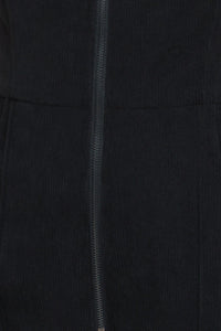 STREET ICON BLACK CORDUROY JUMPSUIT