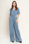 QUIET LUXURY LIGHTWEIGHT DENIM JUMPSUIT
